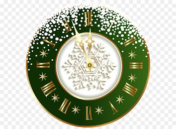 New Year's Day Clock Clip art - Green New Year Clock PNG Clipart Image 