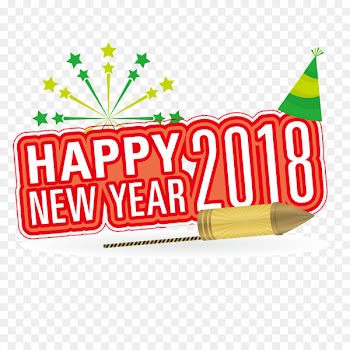 New Year's Day Fireworks - Vector 2018 