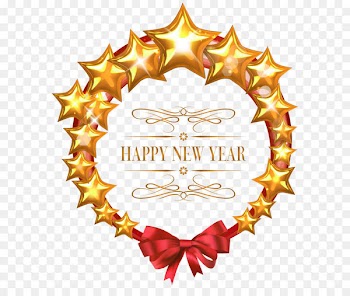 New Year's Day New Year's Eve Clip art - Happy New Year Stars Oval Decor PNG Clipart Image 