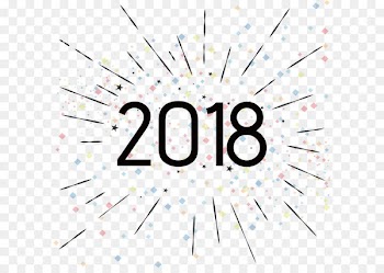 New Year's Day Wish Happiness - Ray pattern 2018 