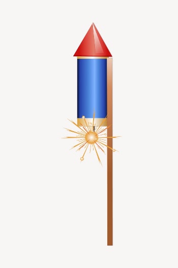 New Year's fireworks clipart, illustration | Free Vector - rawpixel