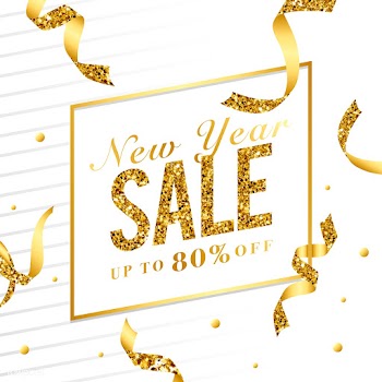 New year sale 80% off sign vector | Free stock vector - 535120
