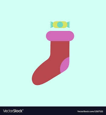 New year socks Christmas socks vector image