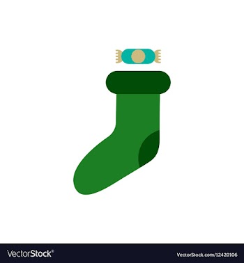 New year socks Christmas socks vector image