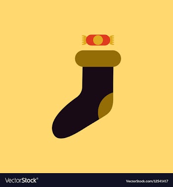New year socks Christmas socks vector image