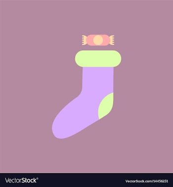 New year socks christmas socks vector image