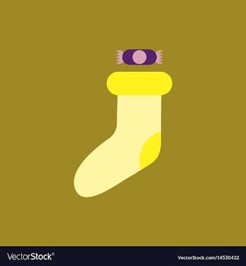 New year socks christmas socks vector image