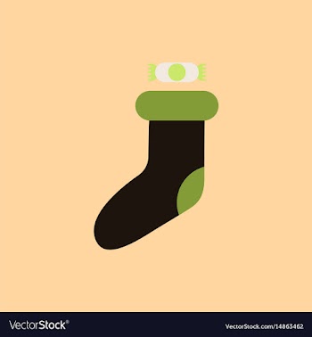 New year socks christmas socks vector image