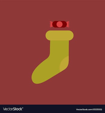 New year socks christmas socks vector image