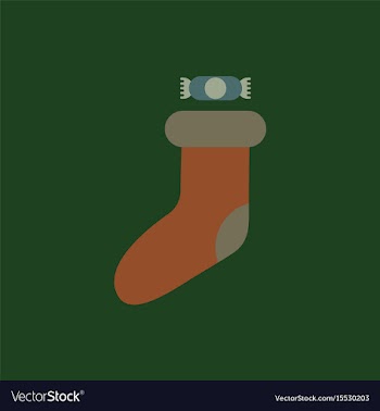 New year socks christmas socks vector image