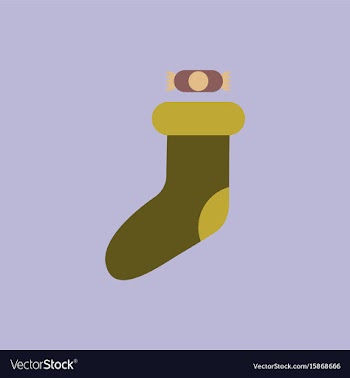 New year socks christmas socks vector image