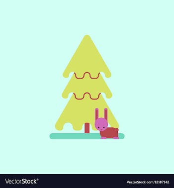 New year tree christmas tree vector image