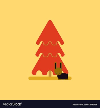 New year tree christmas tree vector image