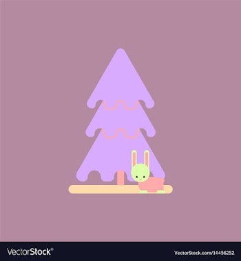 New year tree christmas tree vector image