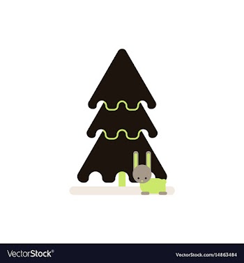 New year tree christmas tree vector image