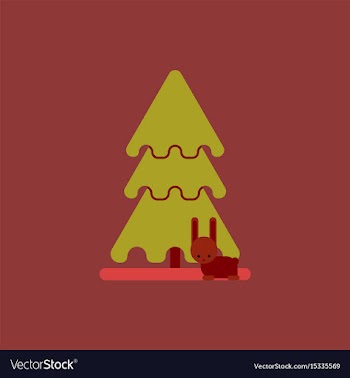New year tree christmas tree vector image