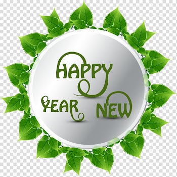 New Years Day Green Christmas, Holiday leaves ring transparent background PNG clipart