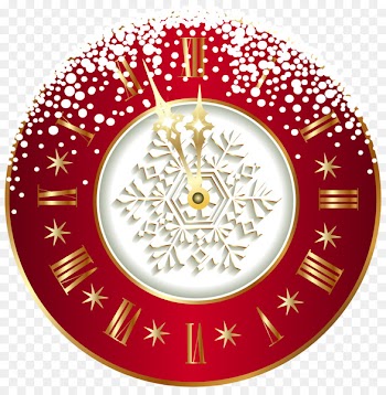 New Years Day Wish Happiness - Christmas Clock Cliparts 