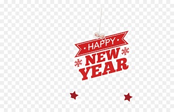 New Years Day Wish New Year card Greeting card - Vector Happy New Year red title 