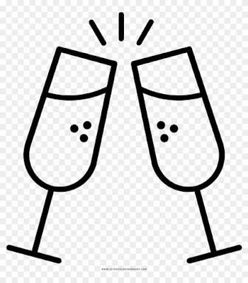 New Years Eve Coloring Page - Transparent Wedding Reception Clipart