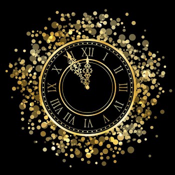 New Years Eve Countdown Clock - Golden dream clock 