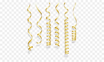 New Years Eve, New Year, Serpentine Streamer, Yellow PNG