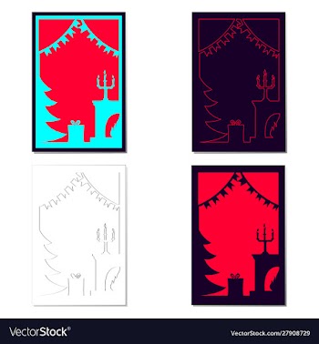 New years postcards vector image