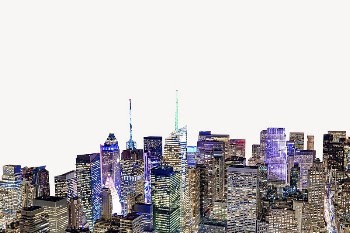 New York City border, cityscape | Free PSD - rawpixel