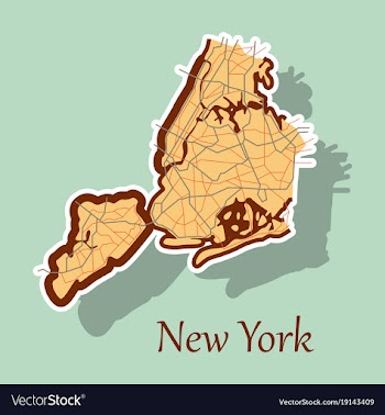 New york city map - sticker vector image