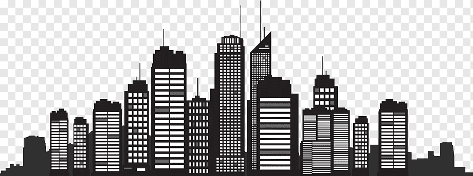 New York City Silhouette Skyline Cityscape, Building Silhouette, high-rise buildings illustration, city, monochrome, skyscraper png