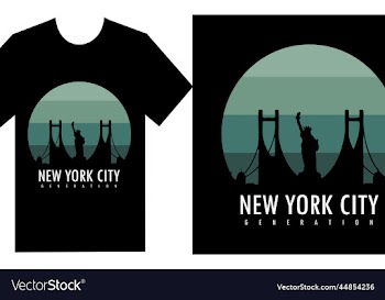 new york city typography for t shirt design
