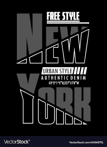 new york denim typography for t shirt design