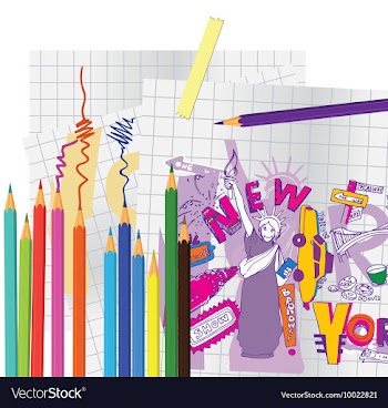 New york doodles vector image
