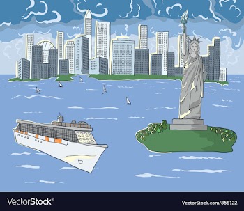 New york doodles vector image