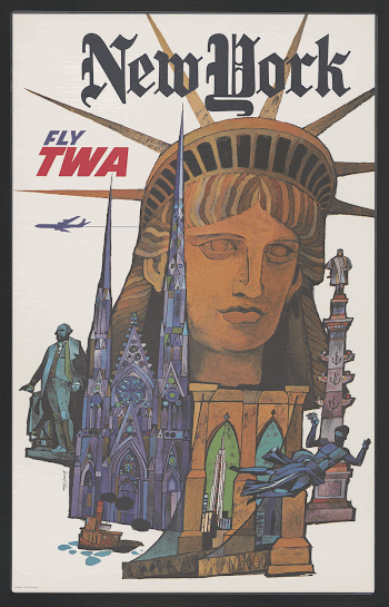 New York - Fly TWA | Free Photo - rawpixel