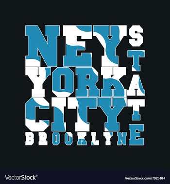 New York typography design graphic vector image