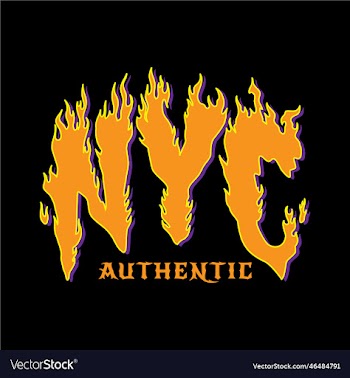 new york y2k streetwear style colorful slogan text