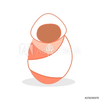 Newborn baby in pink