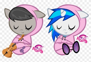 Newborn Octavia Vinyl Scratch Asleep By Atnezau - My Little Pony Dj Pon 3 Baby