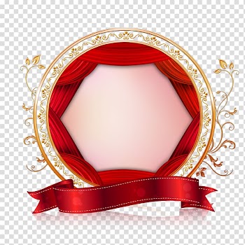 Newcastle Red, Creative Wedding Valentine Border, red and gold frame transparent background PNG clipart