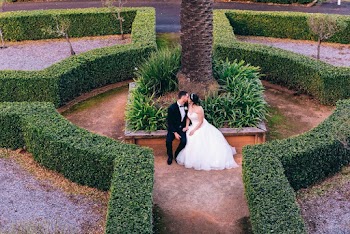 Newly Wed Couple Kissing