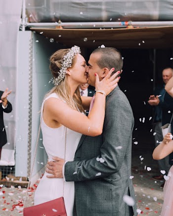Newly Weds Kissing