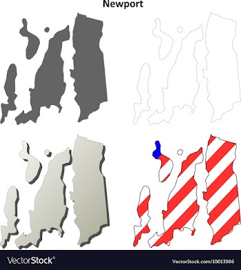Newport Map Icon Set vector image