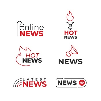 News logo style collection Free Vector