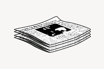 Newspaper clipart, vintage illustration vector. | Free Vector - rawpixel