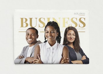 Newspaper mockup, business journalism in realistic | Free PSD Mockup - rawpixel