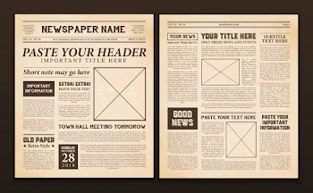 Newspaper pages template vintage Free Vector