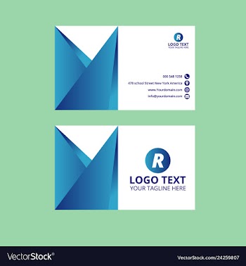 Nice blue business card vector image
