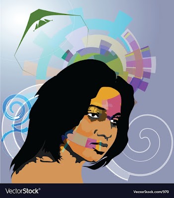 Nice face vector image