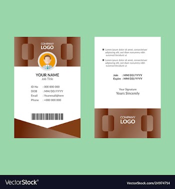 Nice id card 9 vector image